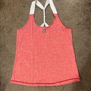 Antigua Red Tank Top with Braided White Straps